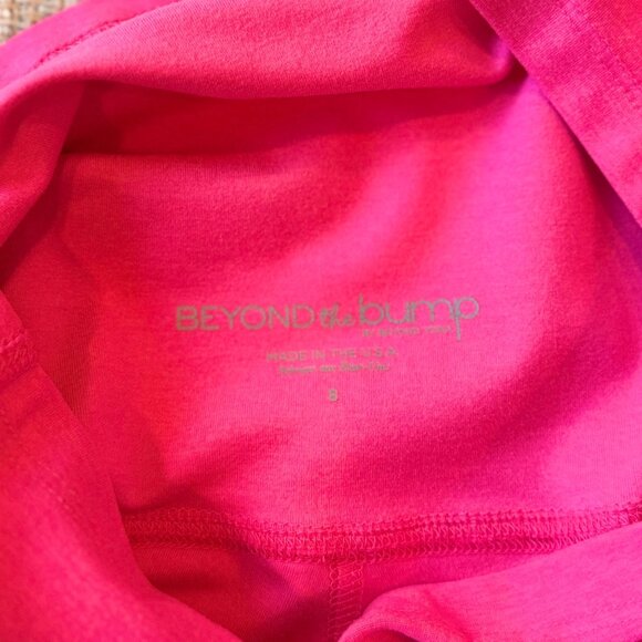 Beyond Yoga Maternity Leggings Hot Bright Pink Beyond the Bump Size Small Yoga - Picture 4 of 7
